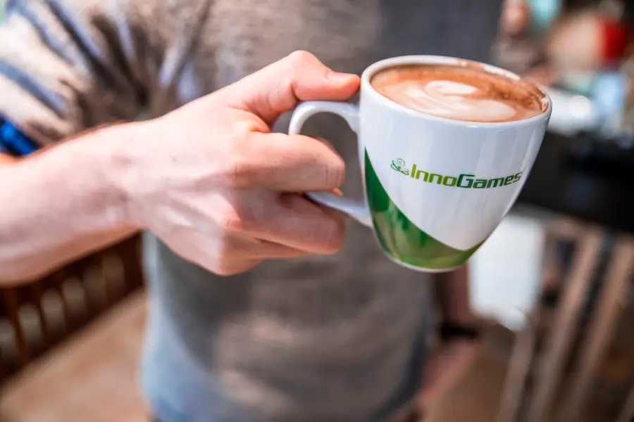 A coffee in an InnoGames mug